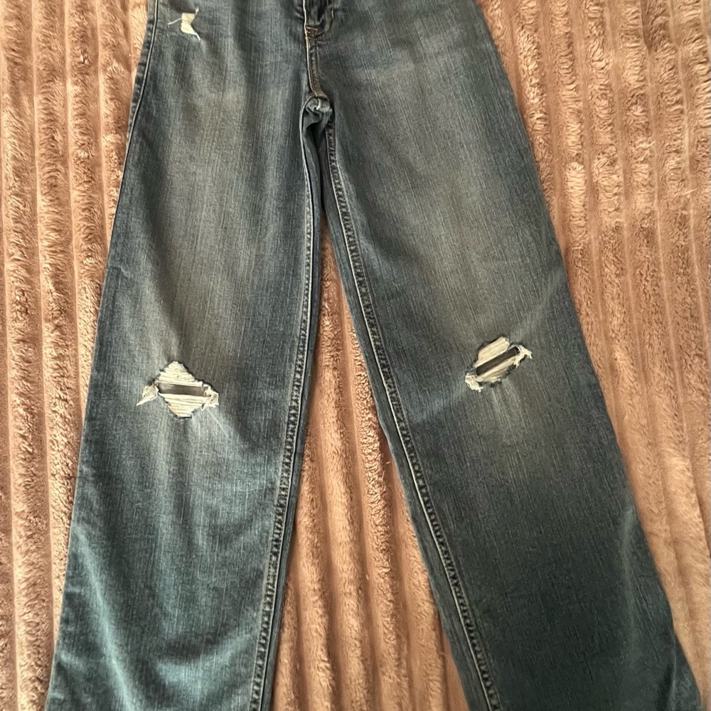 Abercrombie Kids Distressed Blue Jeans